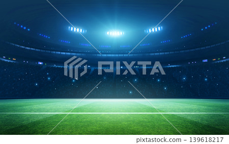 Football stadium at night. Football stadium at night. 139618217