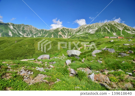 The breathtaking summer scenery of the Tateyama Alpine Mountains 139618640