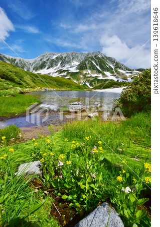 The breathtaking summer scenery of the Tateyama Alpine Mountains 139618646