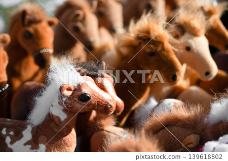 Toy horses are sold in the Year of the Horse Toy horses are sold in the Year of the Horse 139618802