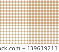 Light brown gingham check background, seamless fabric texture 139619211
