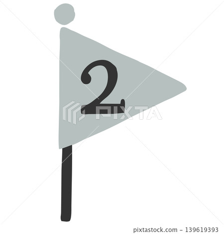 Second place flag: Triangle Second place flag: Triangle 139619393