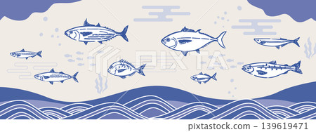 Hand-drawn pen-style fish illustration Hand-drawn pen-style fish illustration 139619471