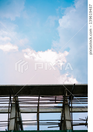 Building Extension Project with Reinforced Concrete and Bamboo Supports Building Extension Project with Reinforced Concrete and Bamboo Supports 139619487