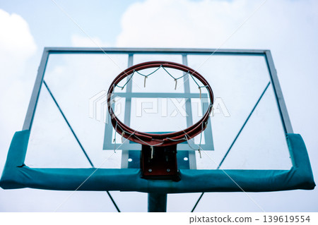 Outdoor basketball goal for sports and recreation 139619554