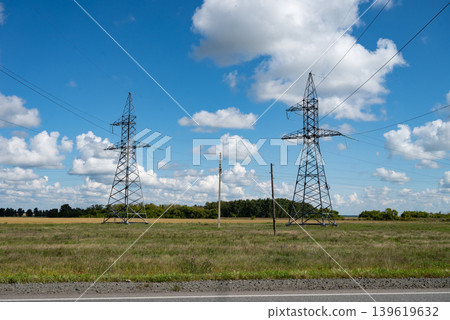 A shot of high voltage electric transmission tower, also known as electricity pylon. A shot of high voltage electric transmission tower, also known as electricity pylon. 139619632