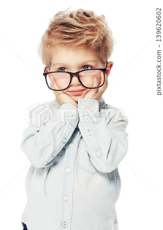 Child, boy and frame for glasses or eyecare in studio, lenses and vision health for eyesight. Male person, kid and optometry or assessment for eye wellness, fashion spectacles and white background Child, boy and frame for glasses or eyecare in studio, lenses and vision health for eyesight. Male person, kid and optometry or assessment for eye wellness, fashion spectacles and white background 139620602