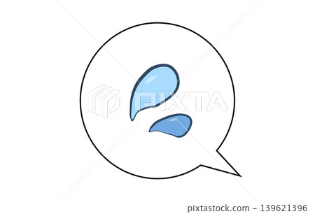 Sweat icon speech bubble - simple hand-drawn style illustration material Sweat icon speech bubble - simple hand-drawn style illustration material 139621396