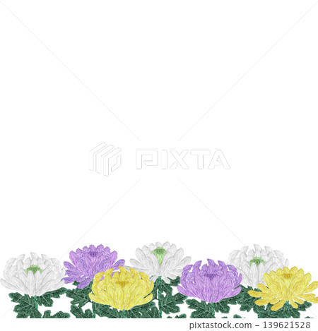【菊花花框】手工刺繡插畫材料 【菊花花框】手工刺繡插畫材料 139621528