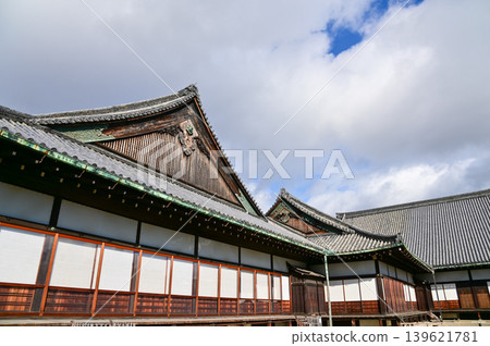 The inside of nijo jo castle, Kyoto, Japan. World Heritage Site. Major tourist attraction in Kansai region in Japan. Japan famous historic architecture. Building exterior and nature scene. The inside of nijo jo castle, Kyoto, Japan. World Heritage Site. Major tourist attraction in Kansai region in Japan. Japan famous historic architecture. Building exterior and nature scene. 139621781