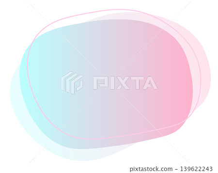 A fluid frame with a pink and light blue gradient. A fluid frame with a pink and light blue gradient. 139622243
