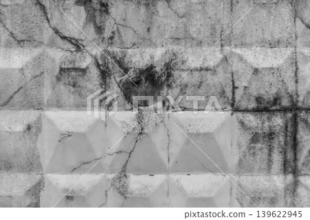 Old dirty cracked concrete worn cement texture weathered wall damaged grunge broken rough background grey light Old dirty cracked concrete worn cement texture weathered wall damaged grunge broken rough background grey light 139622945