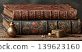 Explore the intricate beauty of antique books showcasing timeless knowledge and artistry 139623160