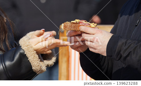People Sharing Street Food at Naplavka Market People Sharing Street Food at Naplavka Market 139623288