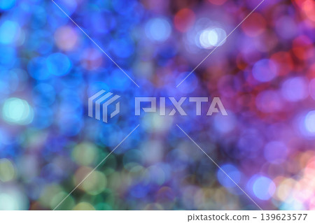 Abstract image of blurred colorful lights balls, blue, pink and orange 139623577