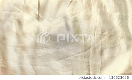 crumpled gingham fabric macro closeup texture reveals intricate folds soft shadows and serene beige atmosphere crumpled gingham fabric macro closeup texture reveals intricate folds soft shadows and serene beige atmosphere 139623636
