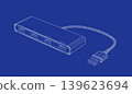 3D model of USB hub 139623694