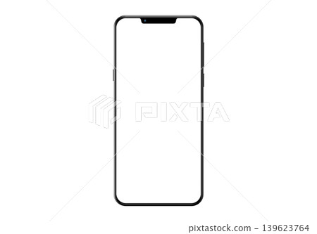 Smartphone screen empty frame isolated on transparent background Smartphone screen empty frame isolated on transparent background 139623764