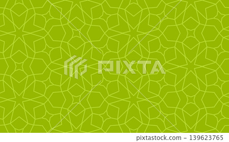 Green islamic geometric seamless pattern, background in duotone pistachio color Green islamic geometric seamless pattern, background in duotone pistachio color 139623765