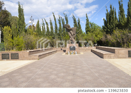 Armenian Genocide Monument on the waterfront boulevard in Larnaka, Cyprus Armenian Genocide Monument on the waterfront boulevard in Larnaka, Cyprus 139623830