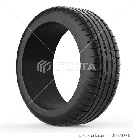 Car tire on white background, 3d rendering Car tire on white background, 3d rendering 139624278