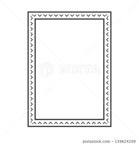 Modern Greek rectangle frame with arrow motif decorative pattern suitable for branding, invitations, certificates, and stylish layouts. Modern Greek rectangle frame with arrow motif decorative pattern suitable for branding, invitations, certificates, and stylish layouts. 139624299