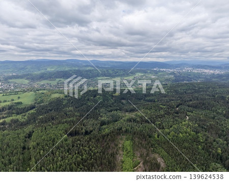 Topdown Imagery Capturing Ecosystem Borders And Agricultural Development Under Overcast Conditions 139624538