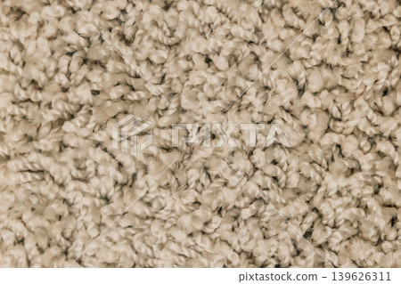 Light warm beige color surface white soft carpet pattern texture abstract background structure backdrop 139626311