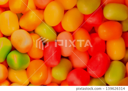 Many Colored Chewable Sweet Sugar Candy Harmful Baby Food Background Bright 139626314