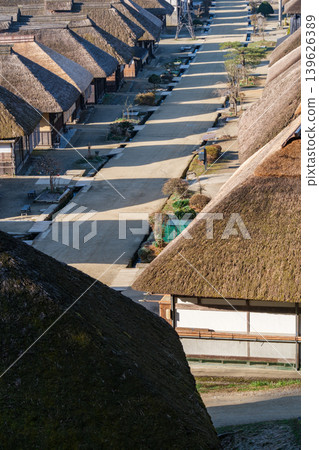 Thatched roof silhouette Thatched roof silhouette 139626389