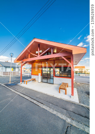 A view of the Tanesashi Coast Station building on the JR Hachinohe Line in Aomori Prefecture, Hachinohe City. A view of the Tanesashi Coast Station building on the JR Hachinohe Line in Aomori Prefecture, Hachinohe City. 139626959