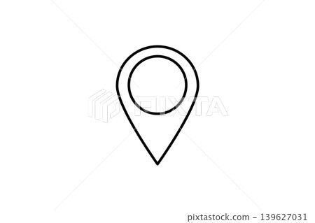 Minimal Black Map Pin Icon Location Marker GPS Pointer 139627031