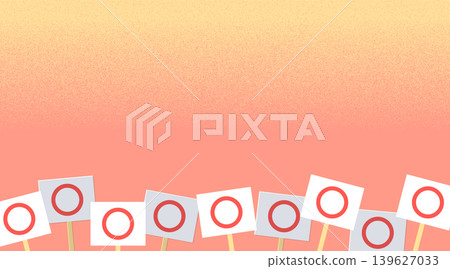 Background material for placards that indicate the correct answer with a circle mark. Background material for placards that indicate the correct answer with a circle mark. 139627033