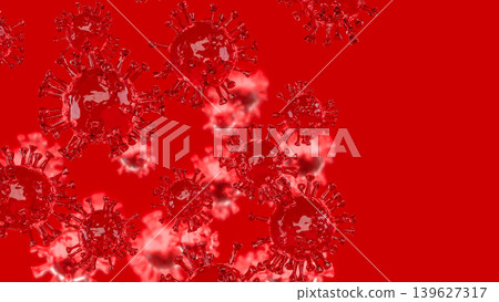Red Virus Cells Medical Background 3d render. 139627317
