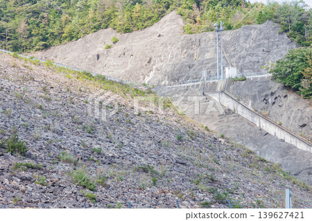 Suimei Lake and Kojiya Dam in midsummer 139627421