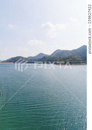 Suimei Lake and Kojiya Dam in midsummer Suimei Lake and Kojiya Dam in midsummer 139627422