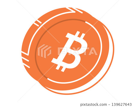 Orange Bitcoin cryptocurrency coin vector illustration. Digital finance, blockchain technology, online trading, investment strategy, crypto market, electronic payment. Virtual gold token asset Orange Bitcoin cryptocurrency coin vector illustration. Digital finance, blockchain technology, online trading, investment strategy, crypto market, electronic payment. Virtual gold token asset 139627643