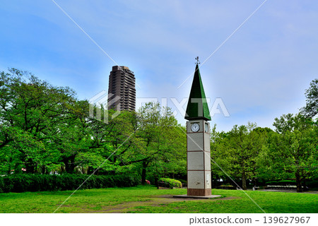 Sarue Park Clock Tower and Tokyo Skytree, Tokyo Sarue Park Clock Tower and Tokyo Skytree, Tokyo 139627967