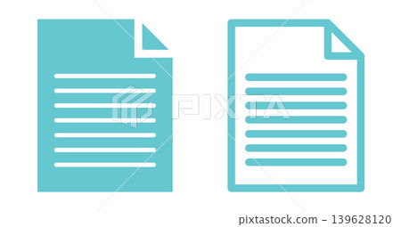 Document icons (set of 2) - Vector material Document icons (set of 2) - Vector material 139628120