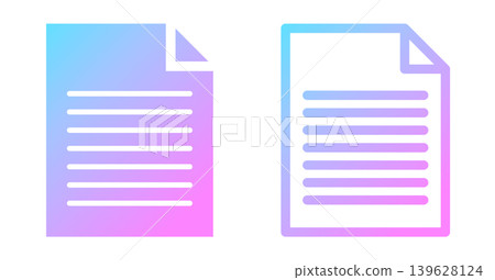 Document icons (set of 2) - Vector material Document icons (set of 2) - Vector material 139628124