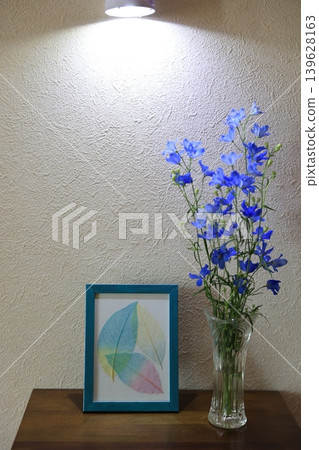 Delphinium and forehead Delphinium and forehead 139628163