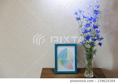 Delphinium and forehead Delphinium and forehead 139628164