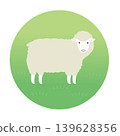 A landscape with white sheep 139628356