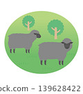 A landscape with black sheep 139628422