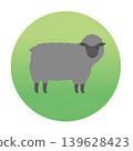A landscape with black sheep 139628423