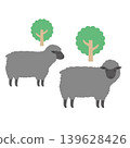 Two black sheep (illustration) 139628426