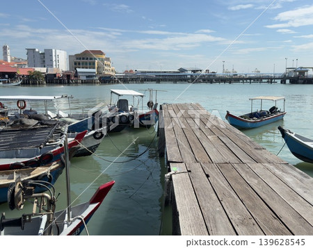 Scenes of life on Chew Jetty, Penang Island, Malaysia Scenes of life on Chew Jetty, Penang Island, Malaysia 139628545