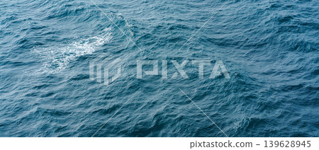 Aerial view of sea water, seascape, Persian gulf, at daytime  139628945