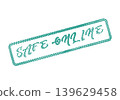Official green stamp confirming secure online activities and protected internet browsing experiences 139629458