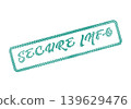 A distinctive green bordered stamp icon displaying the words Secure Info 139629476
